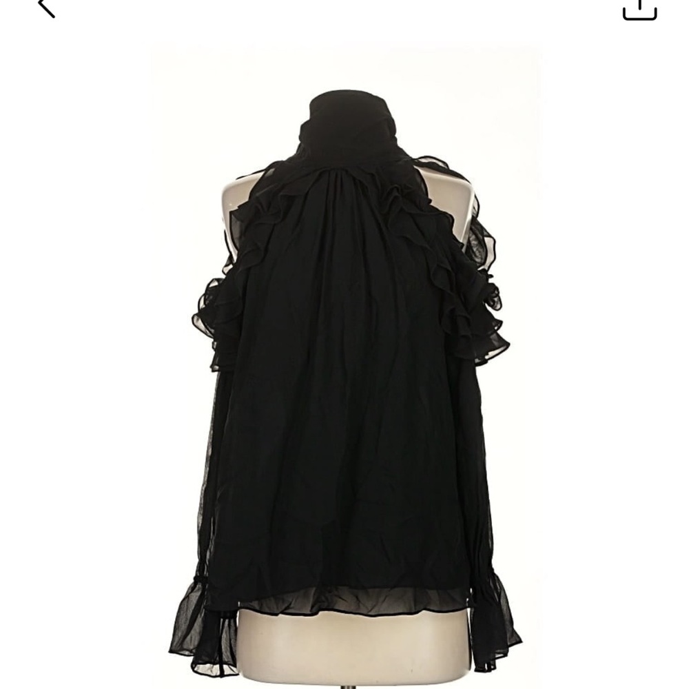 ME+EM Black Textured Blouse
